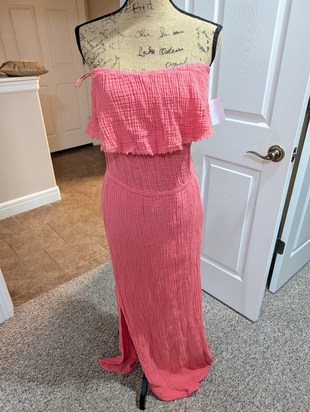 Tara Tube Dress in Passionfruit Pink